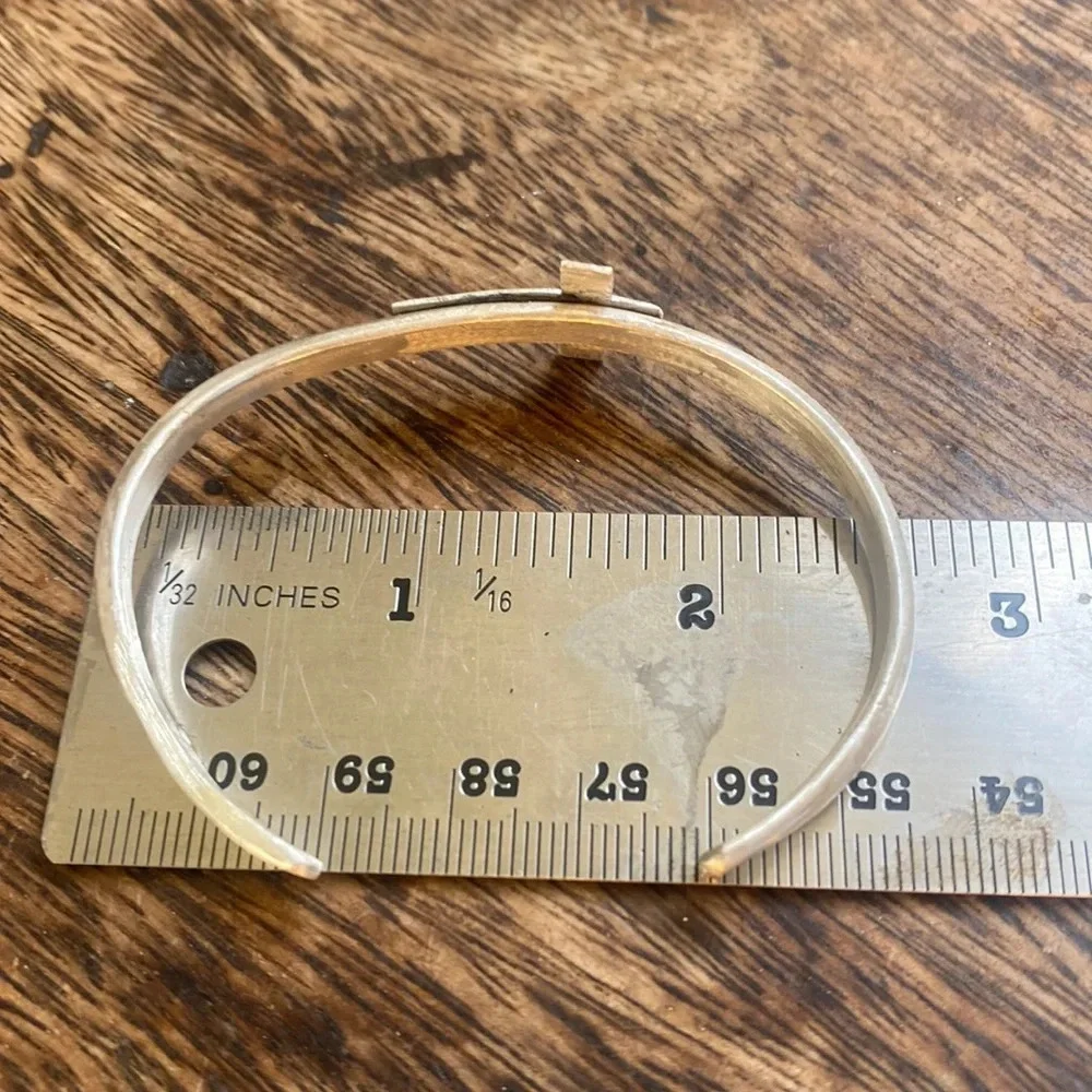 Sterling silver cross cuff bracelet